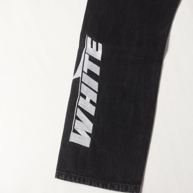 OFF-WHITE オフホワイト パンツ ブラック 黒 サイズ:32 | ウォッシュ 