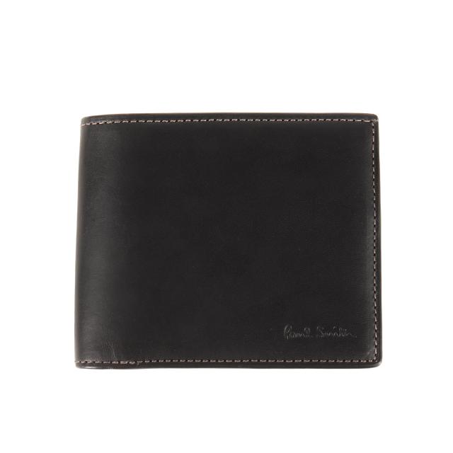 Paul Smith ポールスミス 財布 ブランド 黒 | レザー 二つ折り財布 | ウォレット | ブランド ファッション アイテム 小物【メンズ】【中古】【K4709】