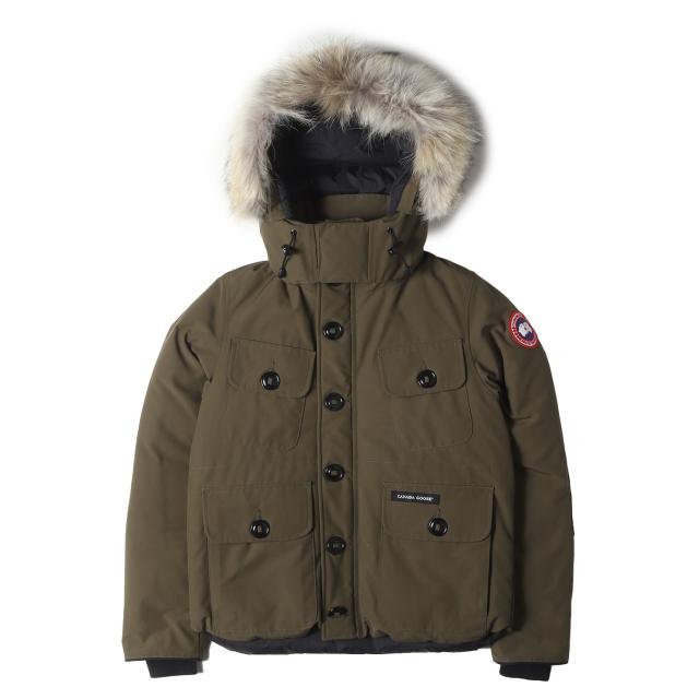 CANADA GOOSE カナダグース ダウン ジャケット カーキ サイズ:S | ラッセル パーカー (RUSSELL PARKA) | アウター ブルゾン 上着【メンズ】【中古】【K4710】