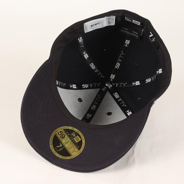 WTAPS ダブルタップス キャップ サイズ:7 1/2(59.6cm) | 22AW NEW ERA WTロゴ刺繍 ベースボールキャップ (59FIFTY LOW PROFILE / CAP / POLY. TWILL) | ネイビー 紺 | ブランド 帽子 | コラボ 別注【メンズ】【中古】【K4713】_4
