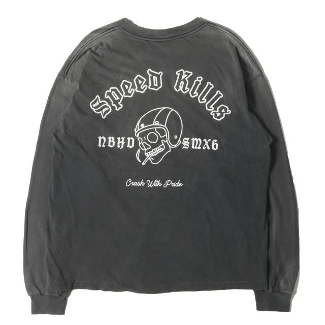 SAINT MICHAEL セントマイケル Tシャツ ブラック 黒 サイズ:XL | 25SS NEIGHBORHOOD ヴィンテージ加工 ロングスリーブ Tシャツ (LS Tee _Sthd.Speedkills) | トップス カットソー 長袖 | コラボ【メンズ】【中古】【美品】【K4714】_1
