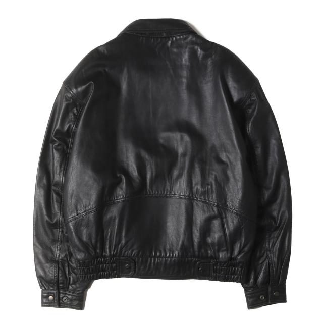 90s - 00s ヴィンテージ古着 | 90s シープスキンレザー フルジップ ジャケット | HARAJUKU MOTHER | ブラック 黒 サイズ:XL | 90年代 | アウター ブルゾン 上着【メンズ】【中古】【K4714】_1