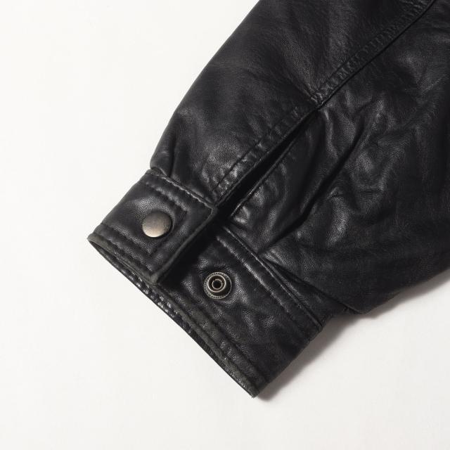 90s - 00s ヴィンテージ古着 | 90s シープスキンレザー フルジップ ジャケット | HARAJUKU MOTHER | ブラック 黒 サイズ:XL | 90年代 | アウター ブルゾン 上着【メンズ】【中古】【K4714】_5