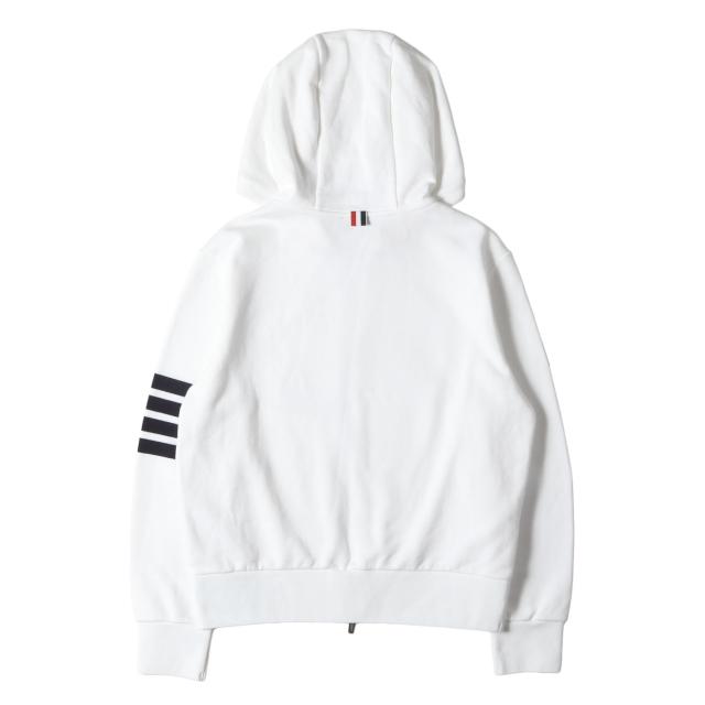THOM BROWNE トムブラウン パーカー ホワイト 白 サイズ:2 | 25AW 4BAR ジャガード スウェット ダブルジップ パーカー | 日本製 | トップス フーディー【メンズ】【中古】【美品】【K4714】_1