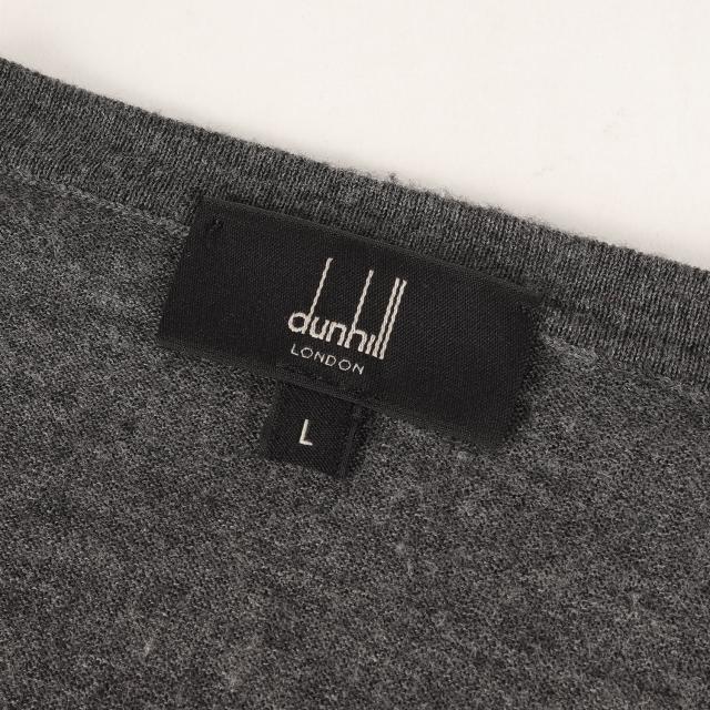 dunhill ダンヒル ニット ヘザーグレー サイズ:L | Vネック ハイゲージ 