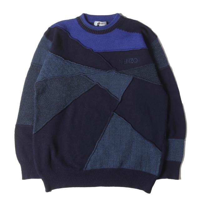KENZO ケンゾー ニット ブルー ネイビー サイズ:4 | 90s GOLF パッチ