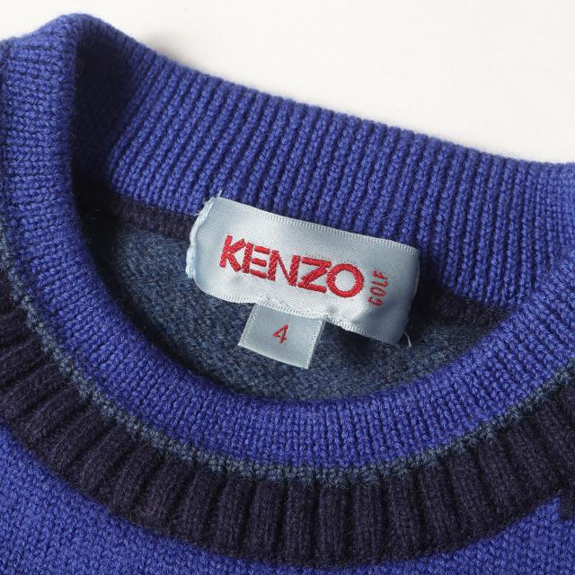 KENZO　ゴルフ ニットシャツ　 サイズ2 KENZO ケンゾー ニット ブルー ネイビー サイズ:4 | 90s GOLF パッチ