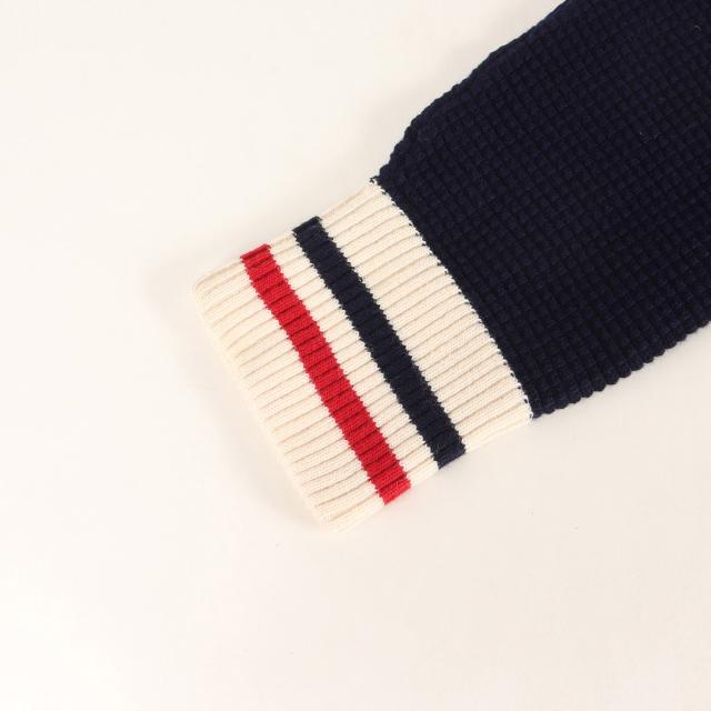 MONCLER GAMME BLEU モンクレールガムブルー ニット ネイビー 紺 サイズ:M | トリコロール リブ ニット セーター (MAGLIONE TRICOT GIROCOLLO) | トップス | イタリア製【メンズ】【中古】【K4721】_5
