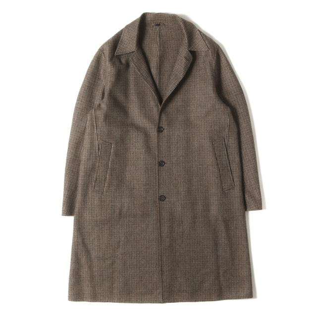 dunhill ダンヒル コート ベージュ系 サイズ:XL | 近年モデル ガンクラブチェック ウール 3B チェスター コート | MADE IN ITALY | アウター ジャケット 上着【メンズ】【中古】【美品】【K4722】