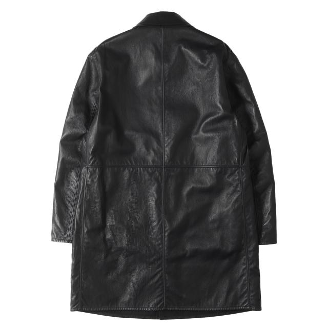 dunhill ダンヒル コート ネイビー ブラック サイズ:OL | リバーシブル ディアスキンレザー カーコート | アウター ジャケット 上着 | イタリア製【メンズ】【中古】【K4723】_1