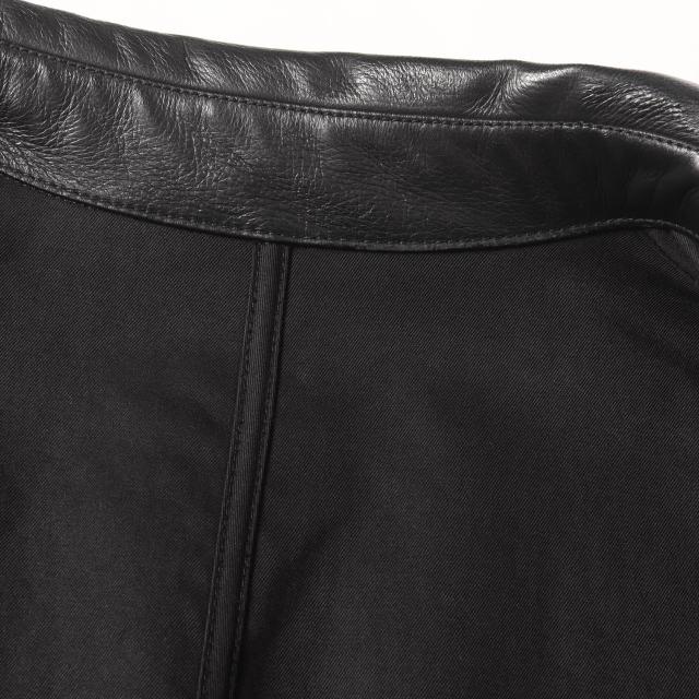 dunhill ダンヒル コート ネイビー ブラック サイズ:OL | リバーシブル ディアスキンレザー カーコート | アウター ジャケット 上着 | イタリア製【メンズ】【中古】【K4723】_5