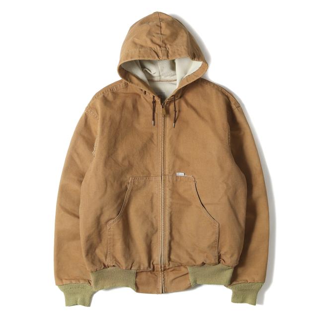 Carhartt カーハート ジャケット ブラウン サイズ:L | USA製 星タグ | 80s 裏サーマル ブラウンダック アクティブ ジャケット | JR106 | 80年代 ヴィンテージ 古着 | アウター ブルゾン 上着【メンズ】【中古】【K4729】