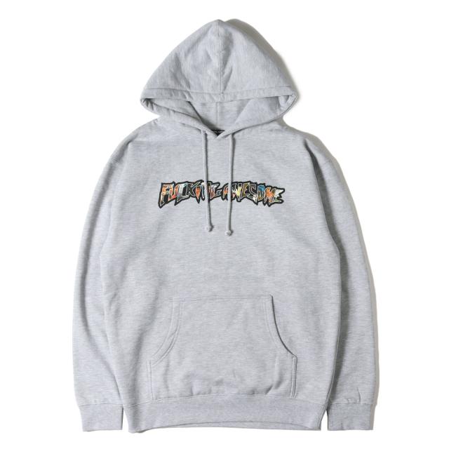 Fucking Awesome ファッキングオーサム パーカー グレー サイズ:M | 25AW グラフィックロゴ スウェットパーカー (Dill Collage Logo Hoodie) | トップス フーディー プルオーバー【メンズ】【中古】【美品】【K4727】