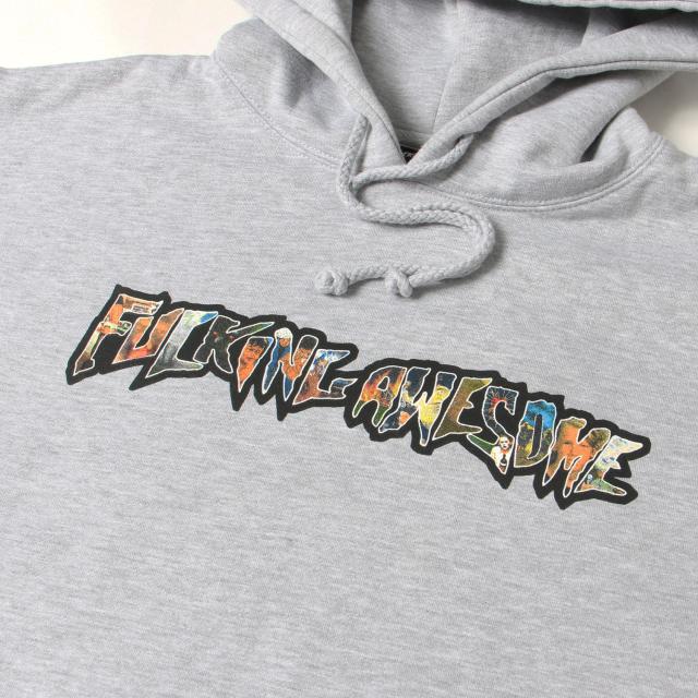 Fucking Awesome ファッキングオーサム パーカー グレー サイズ:M | 25AW グラフィックロゴ スウェットパーカー (Dill Collage Logo Hoodie) | トップス フーディー プルオーバー【メンズ】【中古】【美品】【K4727】_3