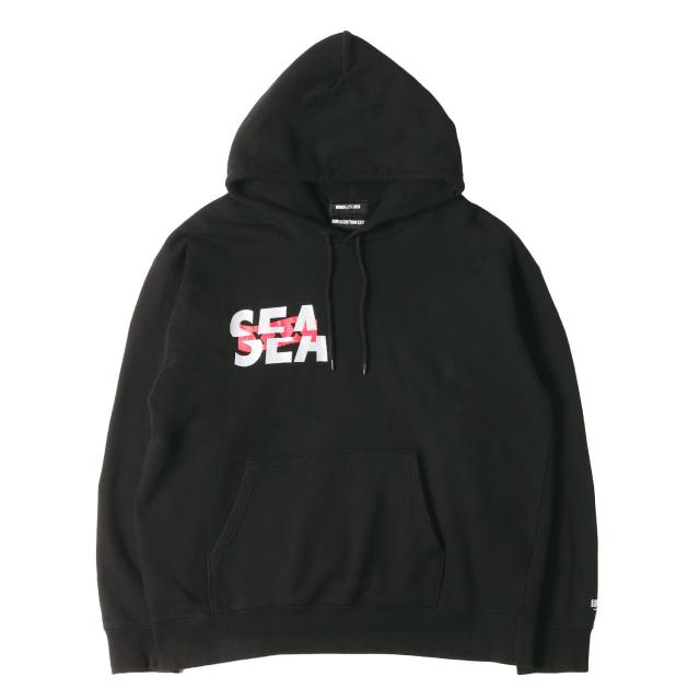 WIND AND SEA ウィンダンシー パーカー ブラック 黒 サイズ:XL | 21SS 初売りアイテム | GOD SELECTION XXX コラボロゴ スウェットパーカー(HOODIE) | トップス フーフーディー プルオーバー コラボ【メンズ】【中古】【K4727】