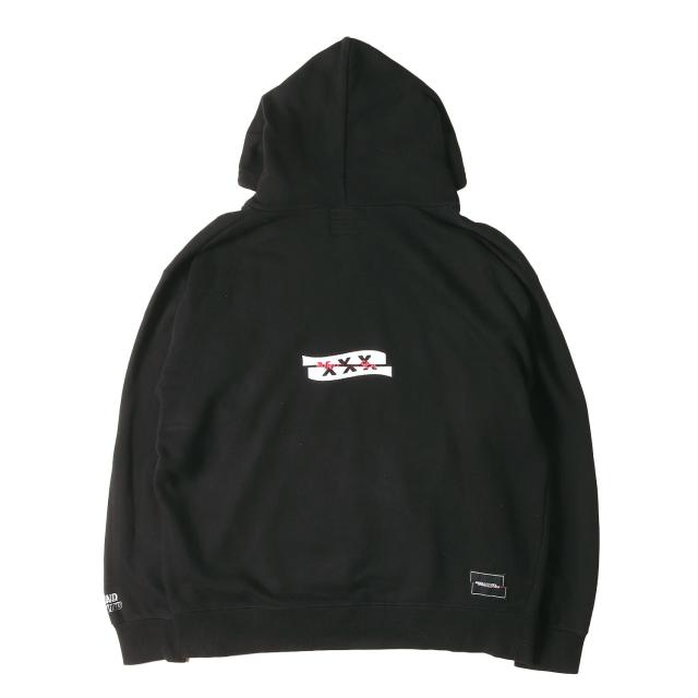 WIND AND SEA ウィンダンシー パーカー ブラック 黒 サイズ:XL | 21SS 初売りアイテム | GOD SELECTION XXX コラボロゴ スウェットパーカー(HOODIE) | トップス フーフーディー プルオーバー コラボ【メンズ】【中古】【K4727】_1