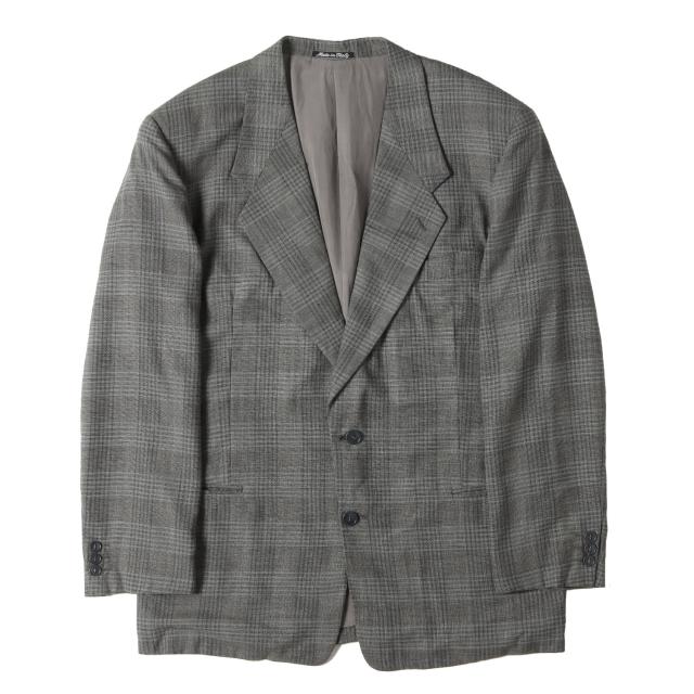 GIORGIO ARMANI ジョルジオアルマーニ ジャケット グレー系 サイズ:50REG | 90s チェック 2B テーラード ジャケット | LE COLLEZIONI | イタリア製 | 90年代 アーカイブ【メンズ】【中古】【K4728】