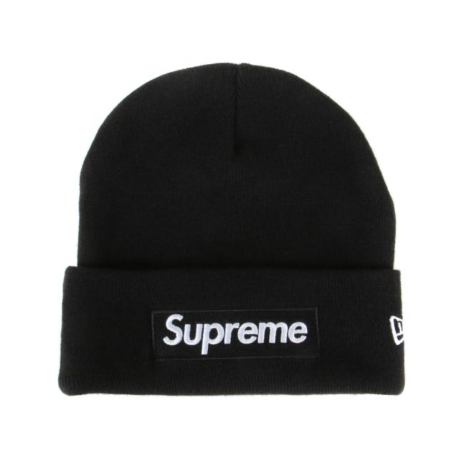 Supreme シュプリーム ビーニー ブラック 黒 | 25AW NEW ERA BOXロゴ ニット ビーニー (Box Logo Beanie) | ブランド ニットキャップ 帽子 | コラボ 別注【メンズ】【中古】【美品】【K4729】