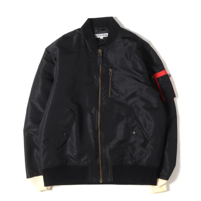RESONATE GOODENOUGH リゾネイト グッドイナフ ジャケット ブラック 黒 サイズ:L | 00s fragment design L-2B フライトジャケット | アウター ブルゾン 上着 | コラボ【メンズ】【中古】【K4730】