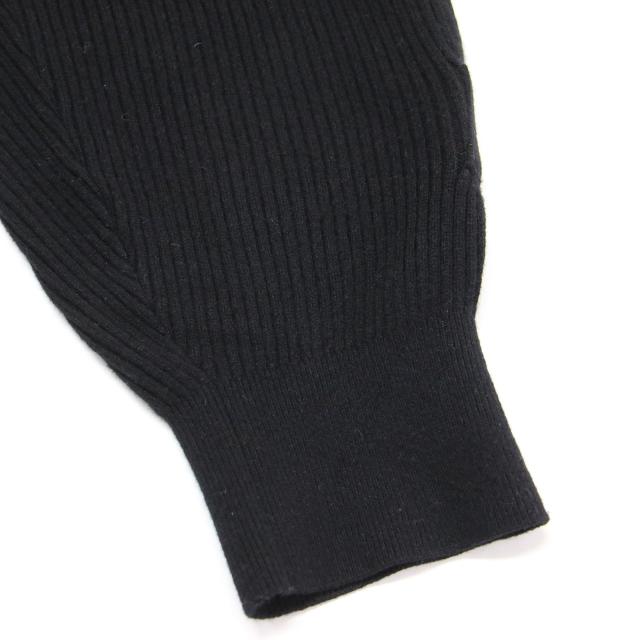 WRAPINKNOT ラッピンノット × coz パンツ ブラック 黒 サイズ:0(S) | カシミヤ リブニット パンツ | CASHMERE RIB KNIT PANTS | イージーパンツ ウエストゴム ドローコード | 日本製 | ボトムス ズボン【レディース】【中古】【K4730】_4
