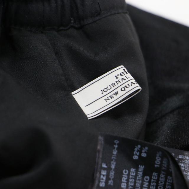 JOURNAL STANDARD relume ジャーナルスタンダード パンツ ブラック 黒 サイズ:FREE | 25秋冬 刺繍 ベロアパンツ / イージーパンツ | ストレート ウエストゴム 花柄 ドローコード ウォッシャブル | ボトムス ズボン【レディース】【中古】【K4730】_3