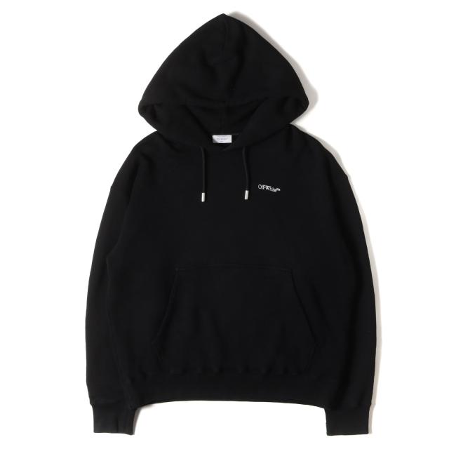 OFF-WHITE オフホワイト パーカー ブラック 黒 サイズ:XL | デニムパッチワークアロー オーバーサイズ スウェットパーカー (Boro Arrow Oversize Skate Hoodie) | トップス フーディー【メンズ】【中古】【K4731】_1