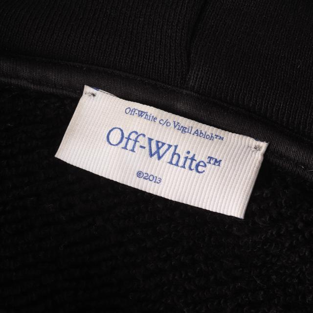 OFF-WHITE オフホワイト パーカー ブラック 黒 サイズ:XL | デニムパッチワークアロー オーバーサイズ スウェットパーカー (Boro Arrow Oversize Skate Hoodie) | トップス フーディー【メンズ】【中古】【K4731】_2