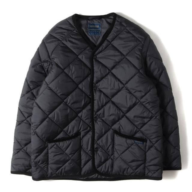 LAVENHAM ラベンハム ジャケット ブラック 黒 サイズ:XXL | ノーカラー キルティング パテッド ジャケット | アウター ブルゾン 上着【メンズ】【中古】【美品】【K4731】