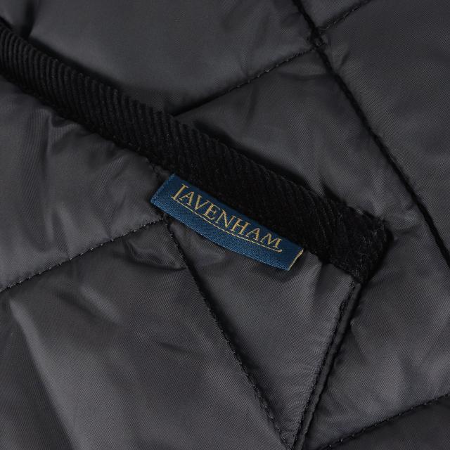 LAVENHAM ラベンハム ジャケット ブラック 黒 サイズ:XXL | ノーカラー キルティング パテッド ジャケット | アウター ブルゾン 上着【メンズ】【中古】【美品】【K4731】