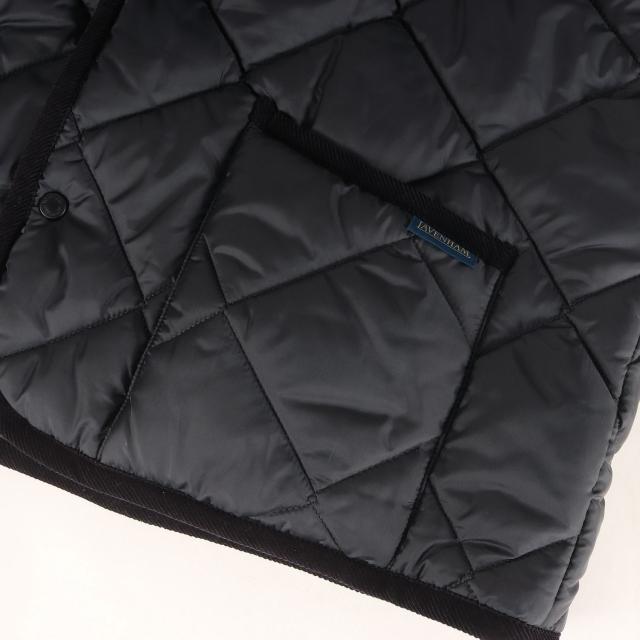 LAVENHAM ラベンハム ジャケット ブラック 黒 サイズ:XXL | ノーカラー キルティング パテッド ジャケット | アウター ブルゾン 上着【メンズ】【中古】【美品】【K4731】