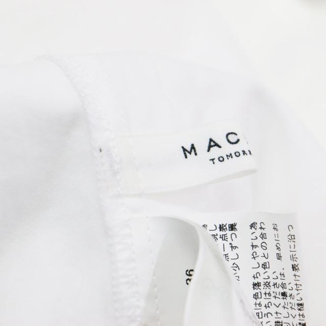 MACPHEE マカフィー ブラウス ホワイト 白 サイズ:36(9号) | 23秋冬 ソフト コットン サテン ペプラム ブラウス / シャツ | スタンドカラー ドロスト | トップス【レディース】【中古】【K4731】_6