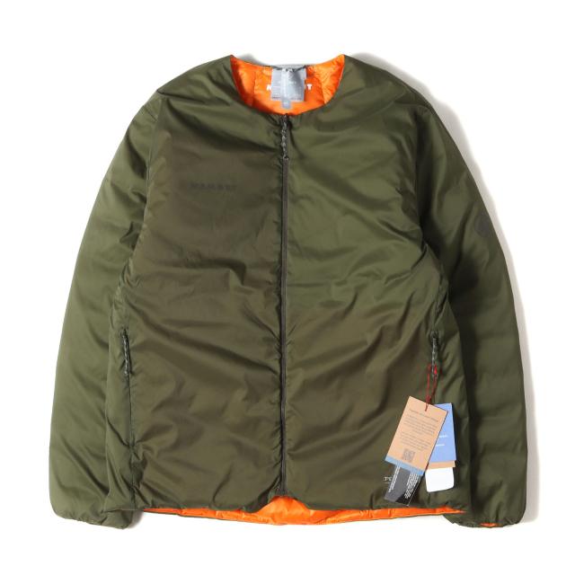 MAMMUT マムート ジャケット カーキ オレンジ dark marsh-sunrise サイズ:M | セオン インサレーション カーディガン リバーシブル インナー ダウンジャケット Seon IN Cardigan | 上着 アウター ブルゾン【メンズ】【K4735】