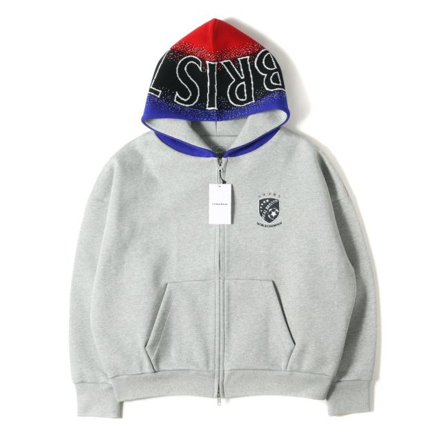 F.C.Real Bristol エフシーレアルブリストル パーカー グレー サイズ:M | 26SS ニットフード ボンディングスウェット ジップ パーカー (CHAMPIONS BONDING SWEAT ZIP-UP HOODIE) | トップス フーディー【メンズ】【K4734】