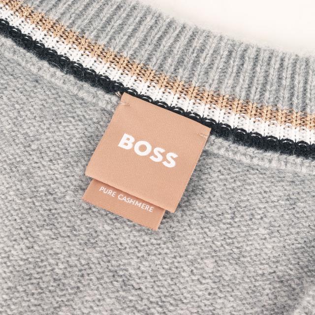 HUGO BOSS ヒューゴボス ニット グレー サイズ:XS | 現行タグ カシミヤニット Vネック セーター | トップス プルオーバー【メンズ】【中古】【K4734】_2