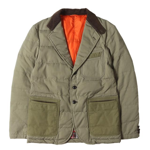 COMME des GARCONS HOMME コム デ ギャルソン オム ジャケット カーキ オレンジ サイズ:M | 製品洗い加工 ミリタリー コットン 3B ダウン テーラードジャケット 2014年製 | 上着 アウター ブルゾン【メンズ】【中古】【K4734】