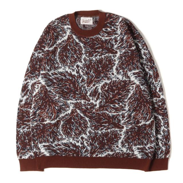 TENDERLOIN テンダーロイン ニット ブラウン サイズ:XL | ウルフ柄 ウールニット セーター(T-SWEATER WOLF) | トップス プルオーバー【メンズ】【中古】【美品】【K4735】