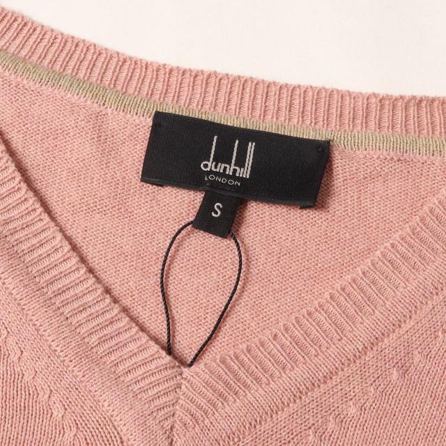 dunhill ダンヒル ニット ピンク サイズ:S | プレーン Vネック コットンニット (スコットランド製) | トップス セーター【メンズ】【K4735】_2