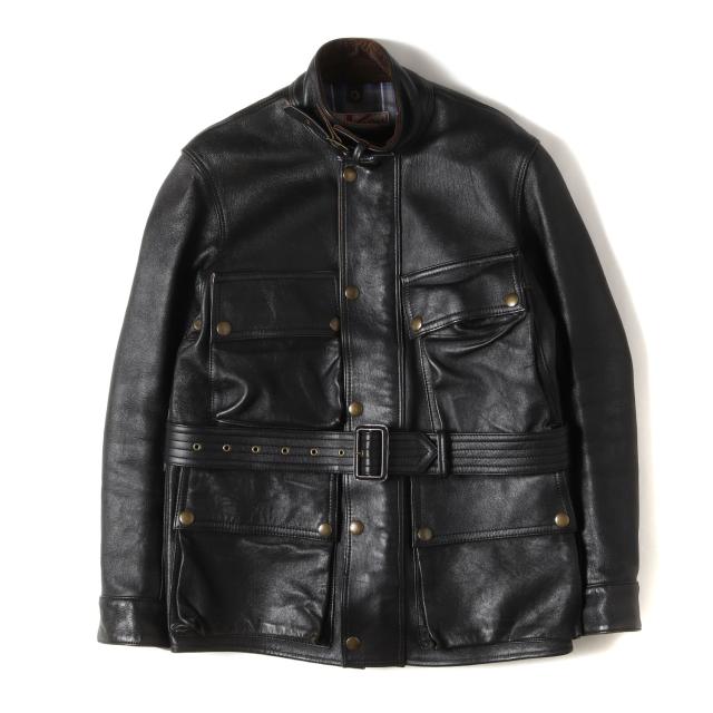 ADDICT CLOTHES NEW VINTAGE アディクトクローズ ニューヴィンテージ ジャケット ブラック 黒 サイズ:38 | 希少モデル | シープスキンレザー ライナー付き モーターサイクル ジャケット (BMC JKT) | アウター ブランド 上着【メンズ】【中古】【美品】【K4736】