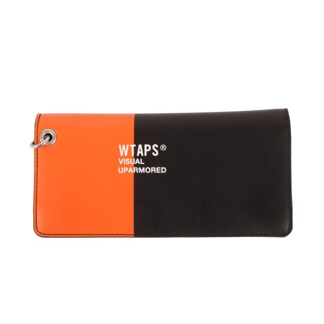 WTAPS ダブルタップス 財布 | 23AW ウォレットチェーン付き ロングウォレット / 長財布 (CREAM WALLET SYNTHETIC FORTLESS) | オレンジ ブラック | ブランド ファッション アイテム【メンズ】【K4737】