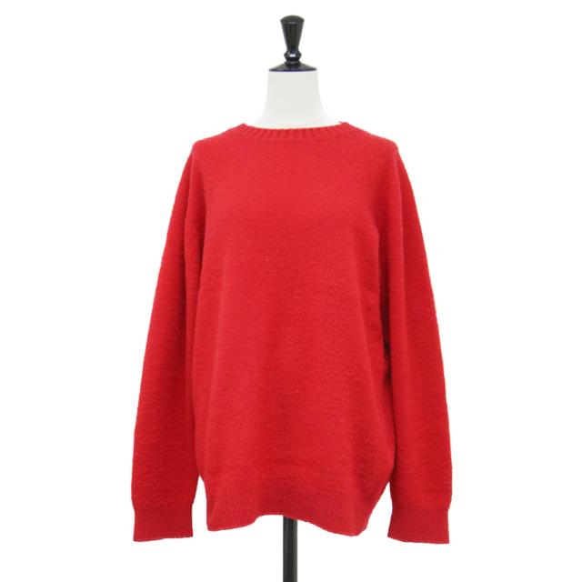 BEAUTY&YOUTH ビューティアンドユース ニット レッド サイズ:M(Mens) | クルーネックカシミヤニット | プルオーバー 長袖 ラグラン ハイゲージ ホールガーメント編み | 日本製 | トップス セーター【レディース】【中古】【K4737】