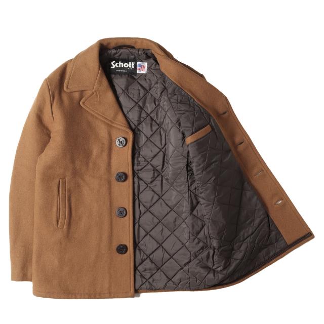 Schott ショット コート ベージュ サイズ:38 | メルトン シングル