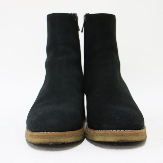 Clarks クラークス サイズ:UK3(22.0cm) | ヌバックレザー ショート ブーツ | ラウンドトゥ ジップ クレープソール | ブラック 黒 | ブランド シューズ 靴【レディース】【中古】【K4741】_3