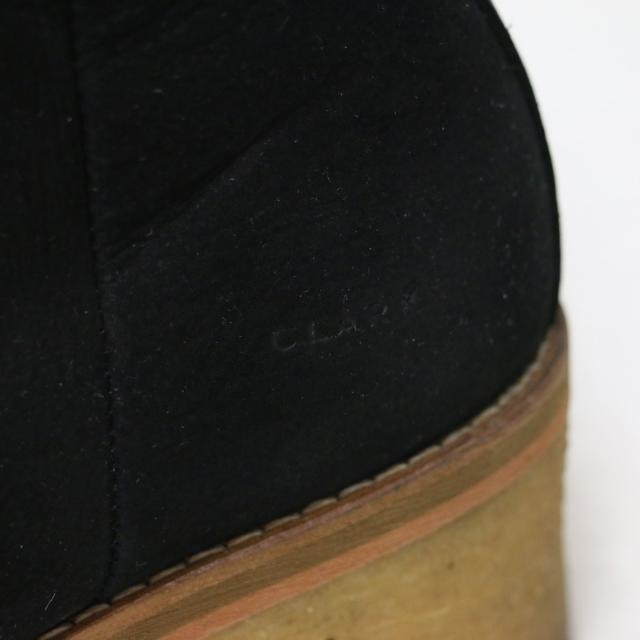 Clarks クラークス サイズ:UK3(22.0cm) | ヌバックレザー ショート ブーツ | ラウンドトゥ ジップ クレープソール | ブラック 黒 | ブランド シューズ 靴【レディース】【中古】【K4741】_6