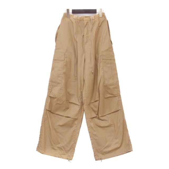 HYKE ハイク パンツ ベージュ サイズ:2(M) | 23春夏 M-51 タイプ シェルパンツ / カーゴパンツ | ワイド ウエストゴム 裾絞り コットン ナイロン | ボトムス ズボン | 日本製【レディース】【中古】【K4741】