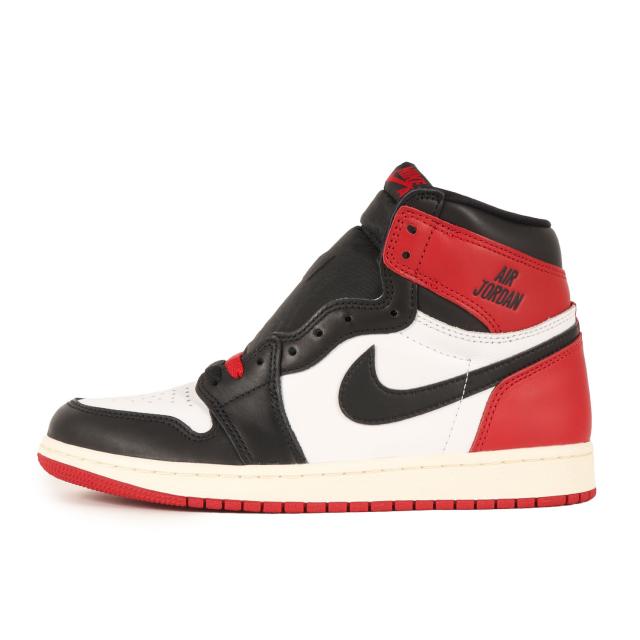 NIKE ナイキ ホワイト×ブラック×ユニバーシティレッド サイズ:US8(26cm) | AIR JORDAN 1 RETRO HIGH OG BLACK TOE REIMAGINED | つま黒 (DZ5485-106) | ハイカット スニーカー【メンズ】【K4741】