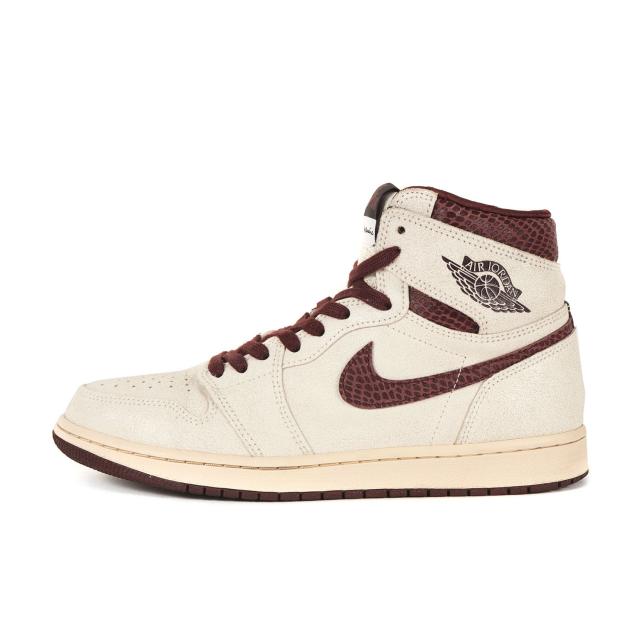 NIKE ナイキ セイル×ブラック×バーガンディー サイズ:US9(27cm) | ×A MA MANIRE AIR JORDAN 1 RETRO HIGH OG SP DO7097-100 | アママニエール コラボ バッシュ【メンズ】【中古】【K4741】