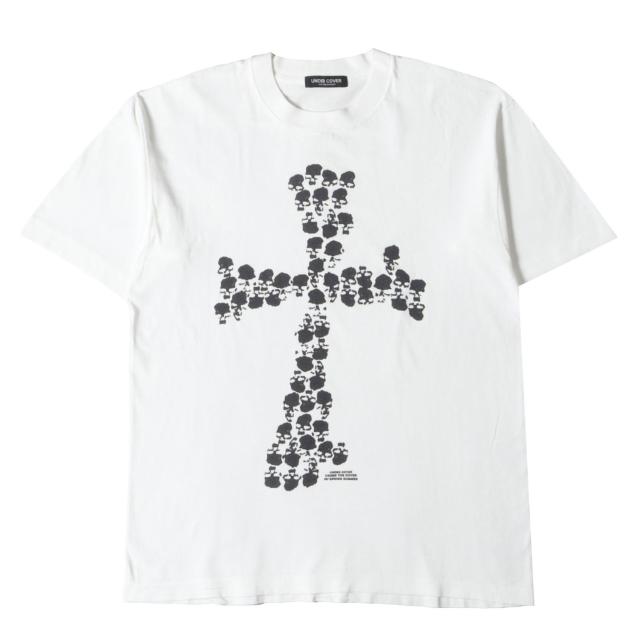UNDERCOVER アンダーカバー Tシャツ ホワイト 白 サイズ:記載なし(L位) | 96SS ドクロ期 クロススカル Tシャツ | 90年代 アーカイブ | トップス カットソー 半袖【メンズ】【中古】【K4742】