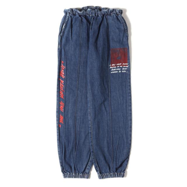 OFF-WHITE オフホワイト パンツ インディゴ サイズ:XL | モナリザ プリント デニム イージー ジョガーパンツ | ボトムス ズボン | イタリア製【メンズ】【中古】【K4742】