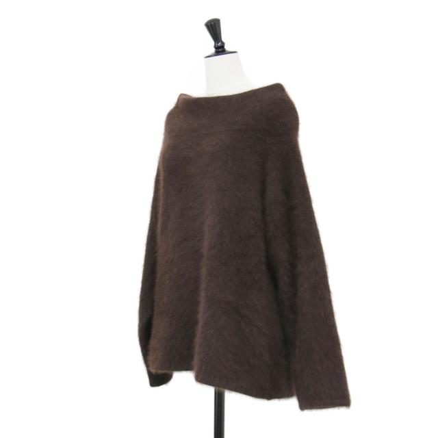 Plage プラージュ ニット ブラウン サイズ:FREE | 25秋冬 Fur Off Neck ニット / プルオーバー 長袖 オフショルダー ウール | トップス セーター【レディース】【中古】【美品】【K4742】_2