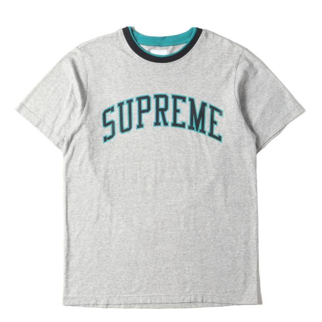 Supreme シュプリーム Tシャツ ヘザーグレー サイズ:M | アーチロゴ ダブルリンガー Tシャツ (Arc Logo Double Ringer Top) | トップス カットソー 半袖【メンズ】【中古】【美品】【K4743】